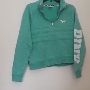 🔴PINK  half zip up sweater